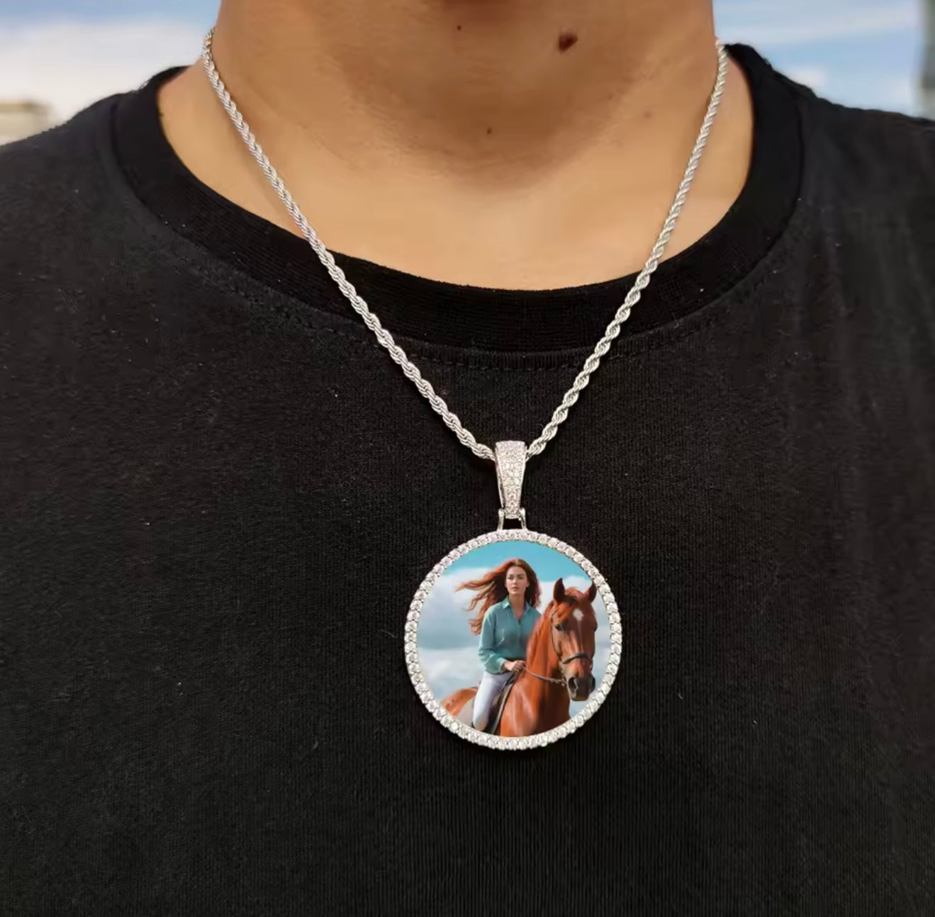 Medium Picture Memorial Pendant
