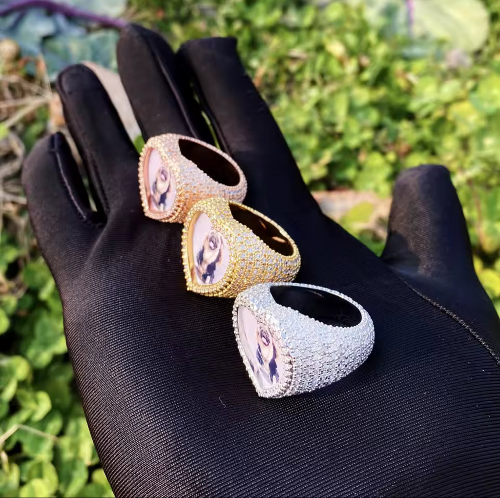Memory Picture Heart Shaped Ring