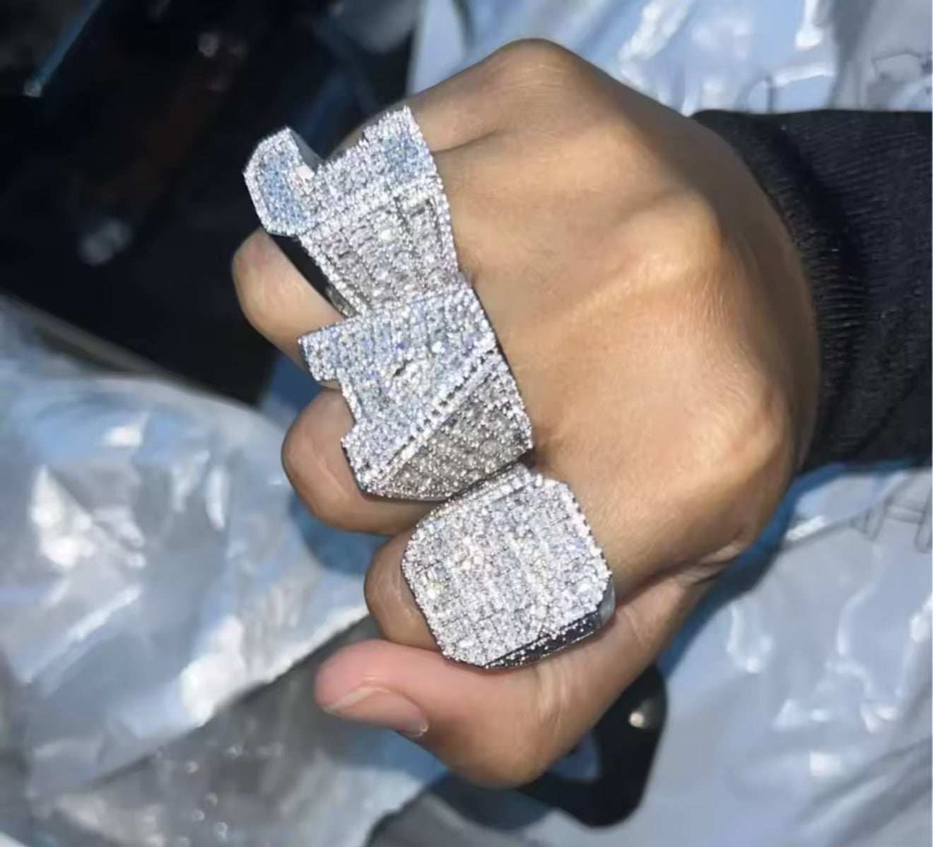 Bussdown Letter Ring